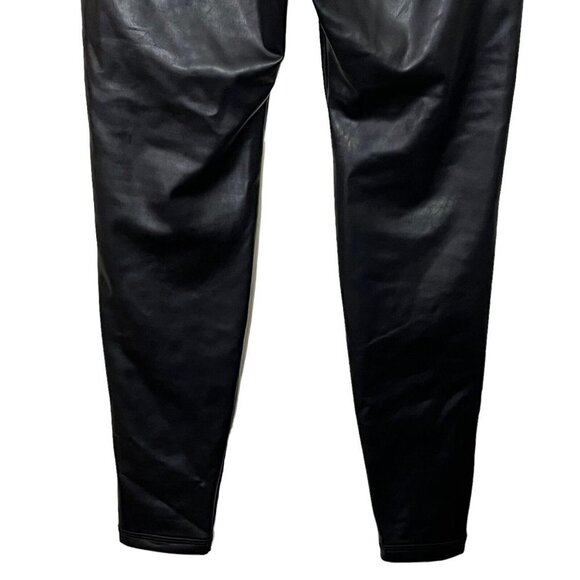 Athleta All Over Gleam Tight Vegan Leather Cropped Pants Black Women’s Size XS - Picture 7 of 14